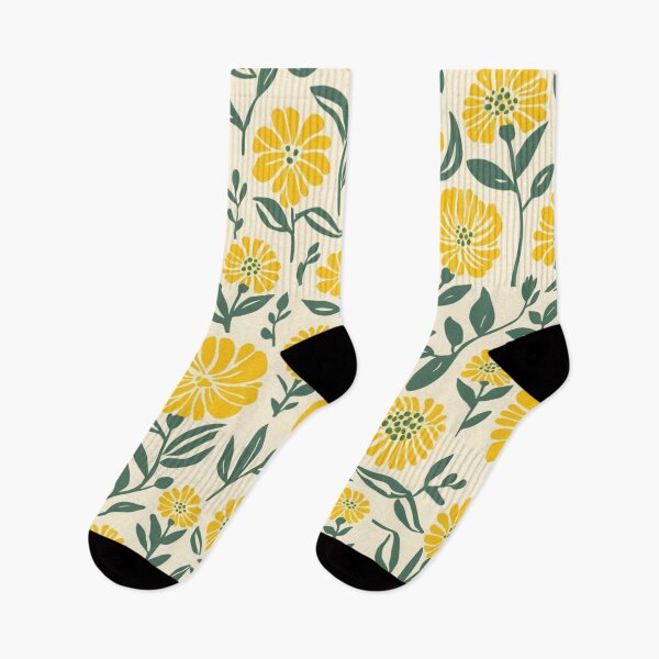 Item preview, Yellow Stemmed Flower Pattern Design designed and sold by burbankdesigns.