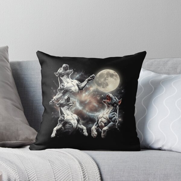 Item preview, AmStaff Howling Moon Lover Dog designed and sold by MosaikkiArt.