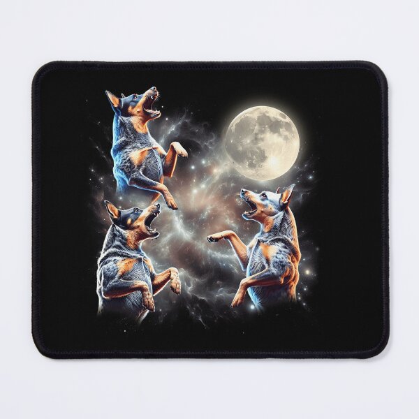 Item preview, Australian Cattle Dog Howling Moon Lover Dog designed and sold by MosaikkiArt.
