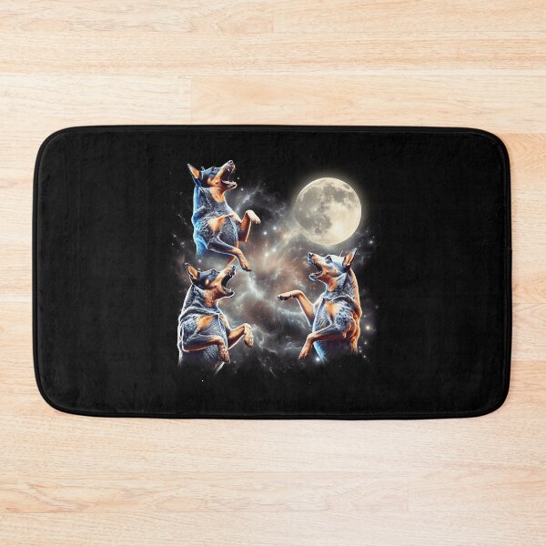 Item preview, Australian Cattle Dog Howling Moon Lover Dog designed and sold by MosaikkiArt.