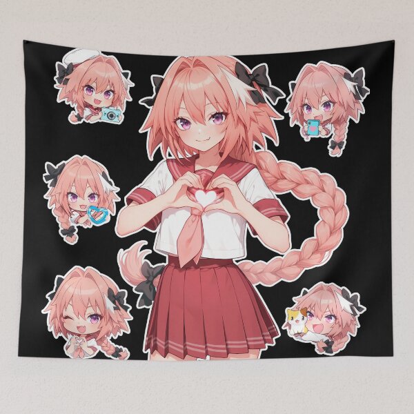 Item preview, Astolfo Heart Hands – Kawaii Aesthetic | Chibi Sticker Pack designed and sold by MikaseSan.