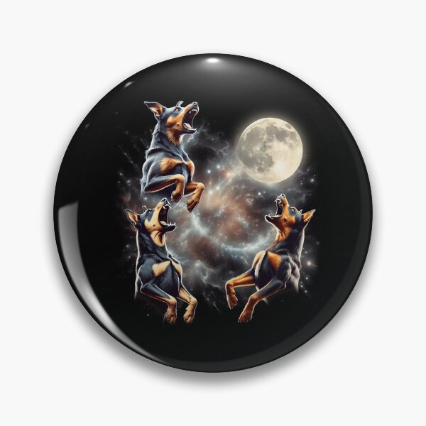 Item preview, Australian Kelpie Howling Moon Lover Dog designed and sold by MosaikkiArt.