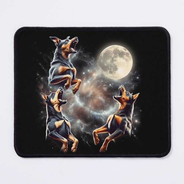 Item preview, Australian Kelpie Howling Moon Lover Dog designed and sold by MosaikkiArt.