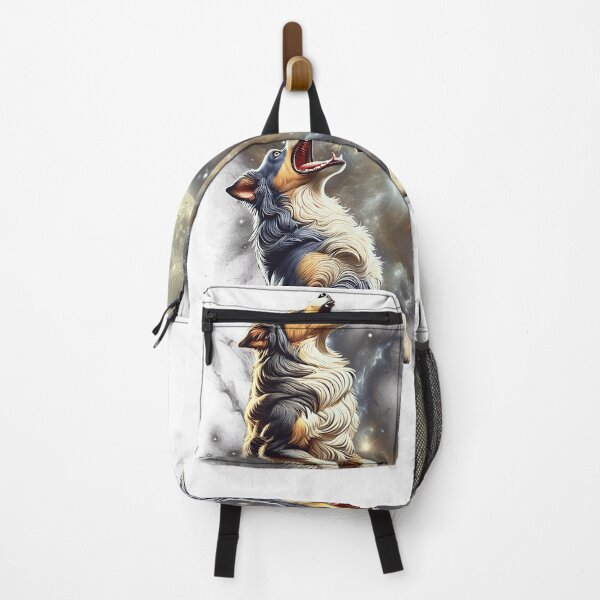 Item preview, Australian Shepherd Howling Moon Lover Dog designed and sold by MosaikkiArt.