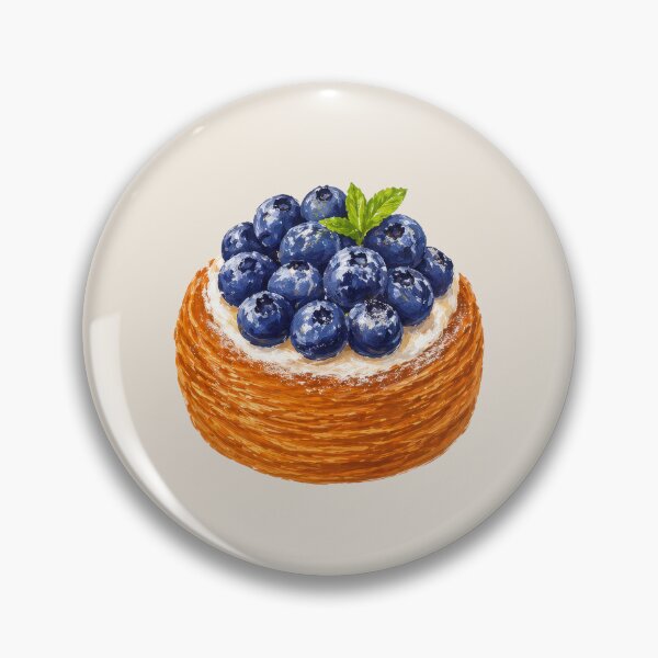 Item preview, Blueberry Danish Pastry Illustration – Cute Dessert Food Art, Bakery Aesthetic, Blueberry Pastry Sticker Design designed and sold by simplepaperplan.