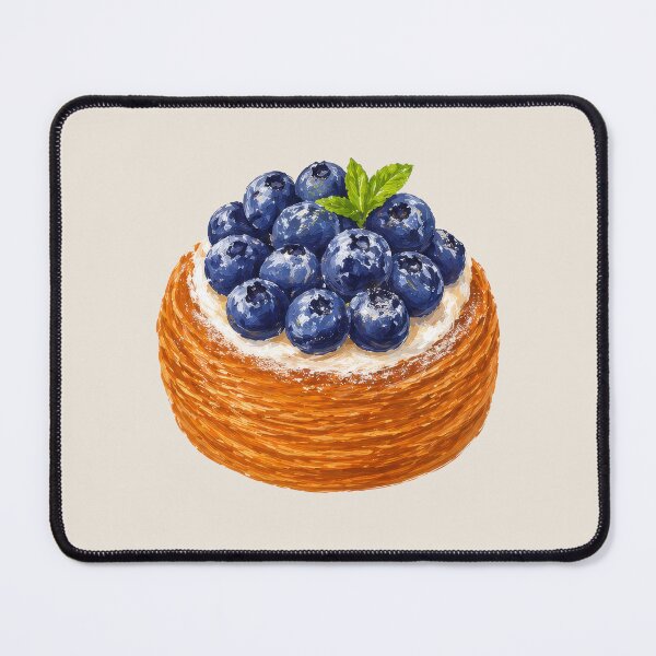 Item preview, Blueberry Danish Pastry Illustration – Cute Dessert Food Art, Bakery Aesthetic, Blueberry Pastry Sticker Design designed and sold by simplepaperplan.