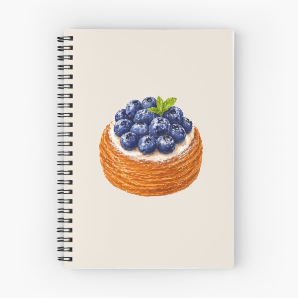 Item preview, Blueberry Danish Pastry Illustration – Cute Dessert Food Art, Bakery Aesthetic, Blueberry Pastry Sticker Design designed and sold by simplepaperplan.