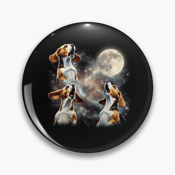 Item preview, Beagle Howling Moon Lover Dog designed and sold by MosaikkiArt.