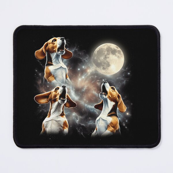 Item preview, Beagle Howling Moon Lover Dog designed and sold by MosaikkiArt.