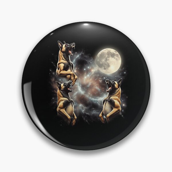 Item preview, Belgian Malinois Howling Moon Lover Dog designed and sold by MosaikkiArt.