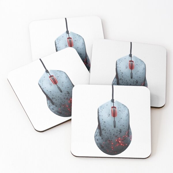 Item preview, Abstract Grunge Gaming Mouse - Retro Sci-Fi Tech Art designed and sold by bobee store.