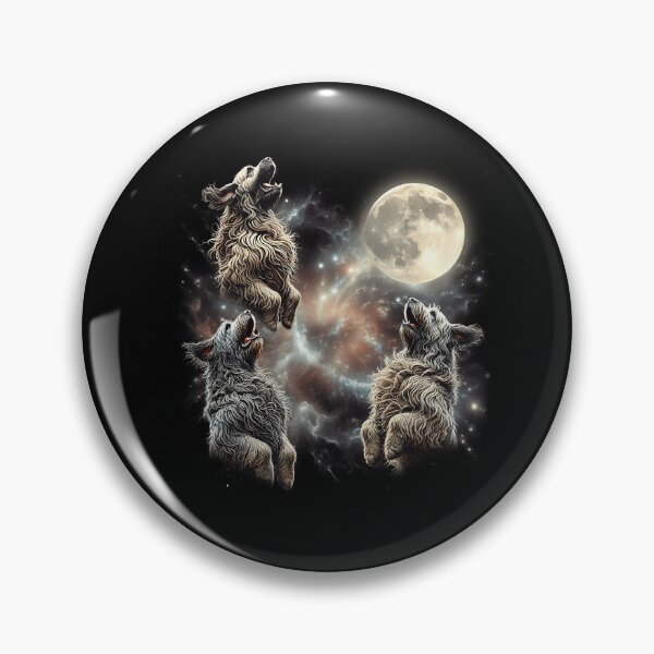 Item preview, Bergamasco Shepherd Howling Moon Lover Dog designed and sold by MosaikkiArt.