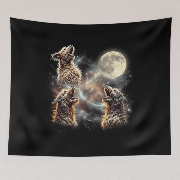 Item preview, Berger Picard Howling Moon Lover Dog designed and sold by MosaikkiArt.