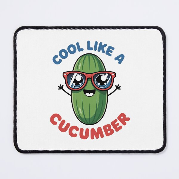 Item preview, Cool Like a Cucumber Cute Funny Illustration designed and sold by Cool-cat-art.