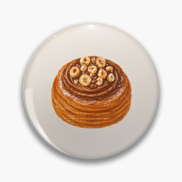 Item preview, Chocolate Hazelnut Danish Pastry Illustration – Sweet Dessert Food Art, Bakery Style, Chocolate Pastry Sticker designed and sold by simplepaperplan.