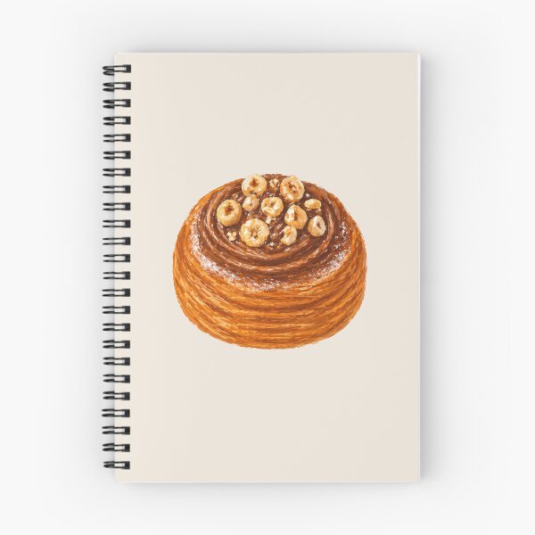 Item preview, Chocolate Hazelnut Danish Pastry Illustration – Sweet Dessert Food Art, Bakery Style, Chocolate Pastry Sticker designed and sold by simplepaperplan.