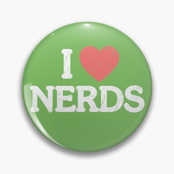 Item preview, Retro Girly I Love Nerds Pink Heart designed and sold by TackyTime.