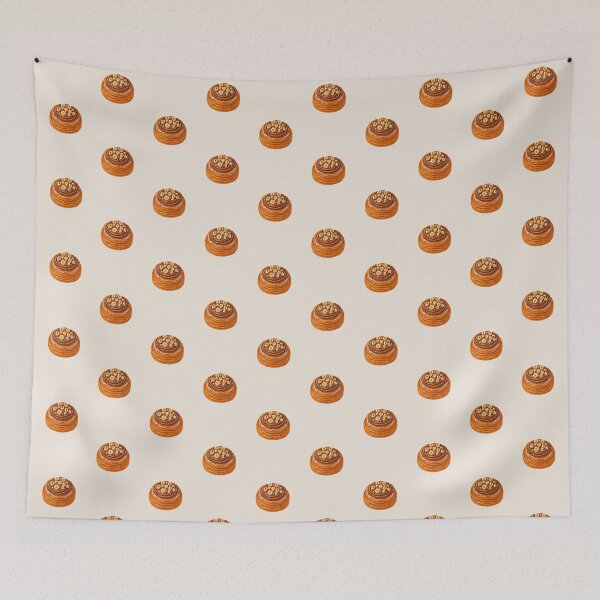 Item preview, Chocolate Hazelnut Danish Pastry Illustration – Sweet Dessert Food Art, Bakery Style, Chocolate Pastry Sticker designed and sold by simplepaperplan.