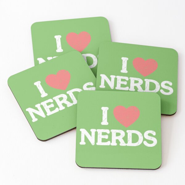 Item preview, Retro Girly I Love Nerds Pink Heart designed and sold by TackyTime.