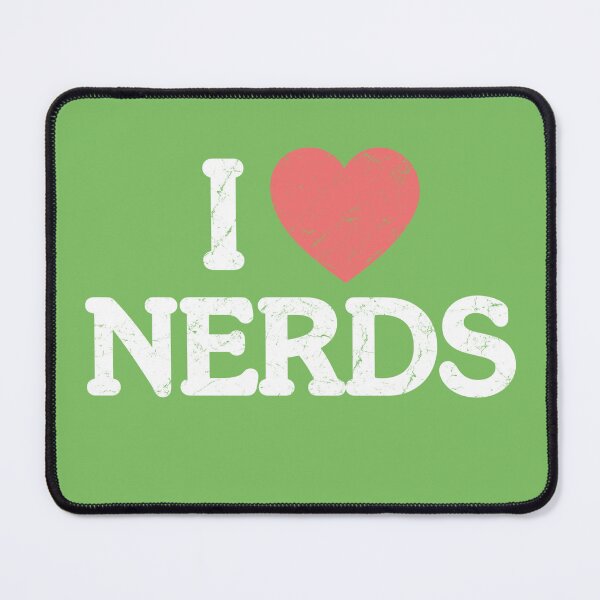 Item preview, Retro Girly I Love Nerds Pink Heart designed and sold by TackyTime.
