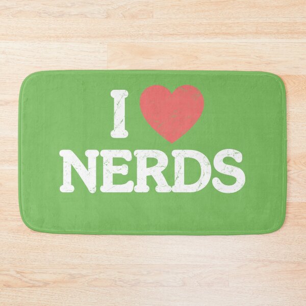 Item preview, Retro Girly I Love Nerds Pink Heart designed and sold by TackyTime.