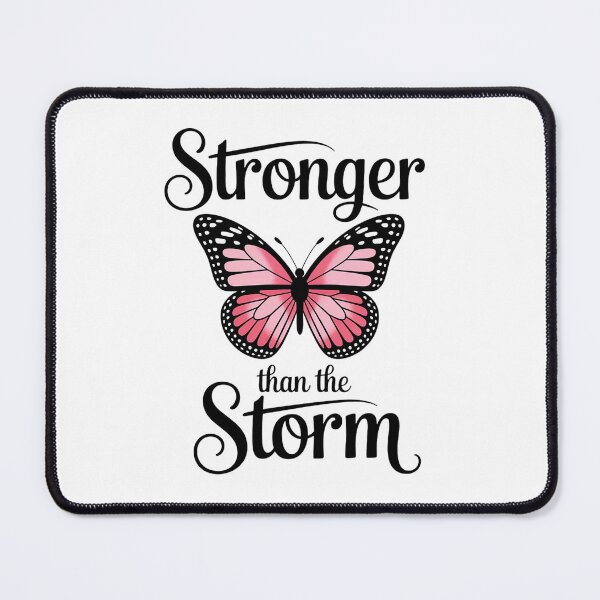 Item preview, Stronger Than The Storm Butterfly Motivational Quote designed and sold by Cool-cat-art.