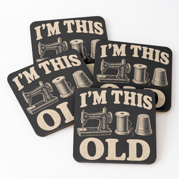 Item preview, Im This Old Sewing Vintage Tailor Humor Sewing Machine Shirt designed and sold by justinhmorton.