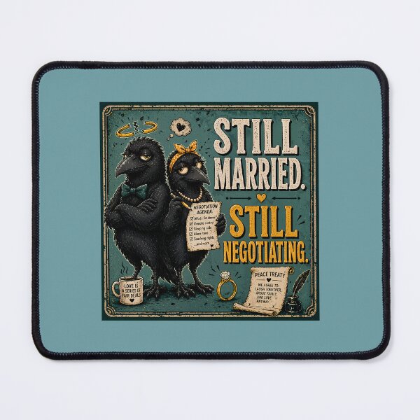 Item preview, Still Married Still Negotiating Funny Crow Couple Quote designed and sold by PopInkAura .