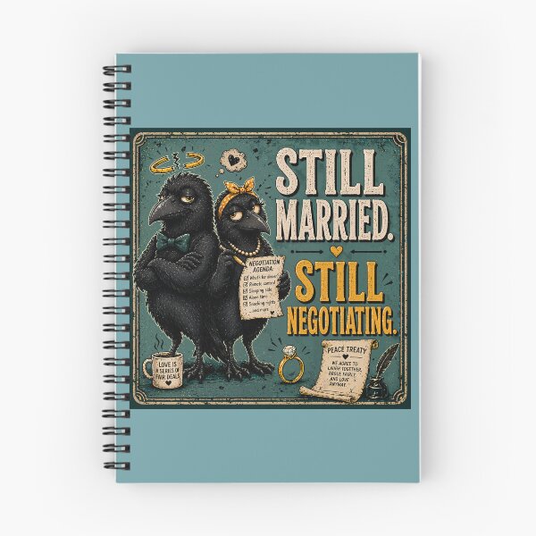 Item preview, Still Married Still Negotiating Funny Crow Couple Quote designed and sold by PopInkAura .