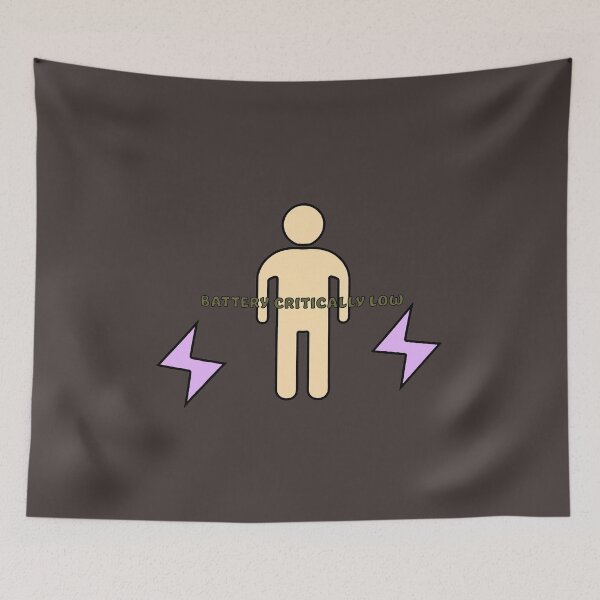 Item preview, Battery Critically Low – Low Energy Human designed and sold by ChernivtsiSkoda.