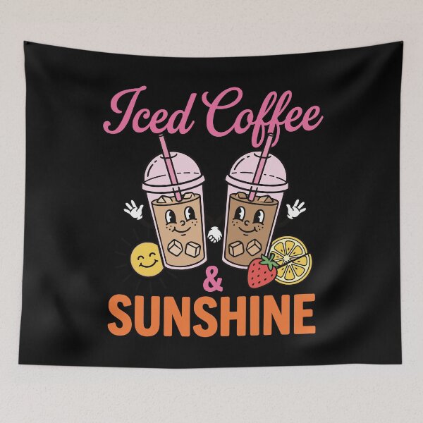 Item preview, Iced Coffee & Sunshine Retro Summer Cute Sun designed and sold by KroghDs.