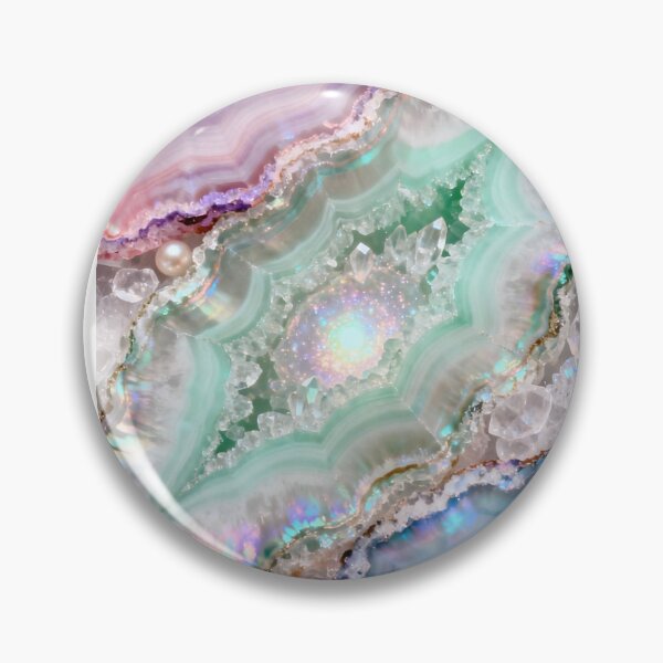 Item preview, Rainbow Iridescent Opal Abalone Geode Witchy Fantasy designed and sold by The Devil That You Forgot.