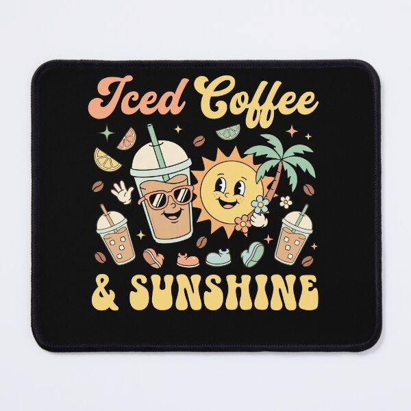 Item preview, Iced Coffee Sunshine Retro Sun Summer Groovy designed and sold by KroghDs.