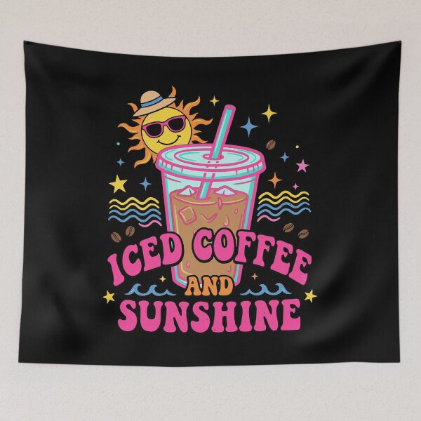 Item preview, Iced Coffee and Sunshine Retro Summer Beach designed and sold by KroghDs.