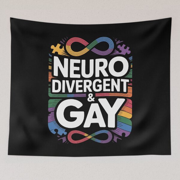 Item preview, Neurodivergent and Gay Pride Rainbow Autism ADHD Gift designed and sold by Say It With Ink.