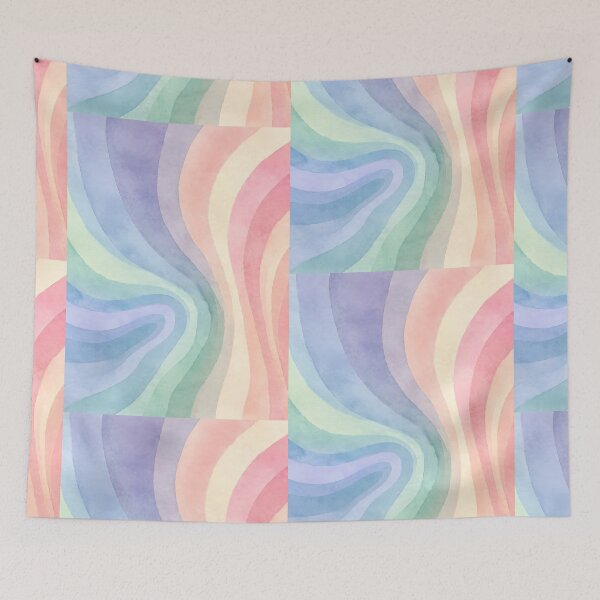 Item preview, Pastel Rainbow Flow – Soft Abstract Waves designed and sold by blankTeeShirt.