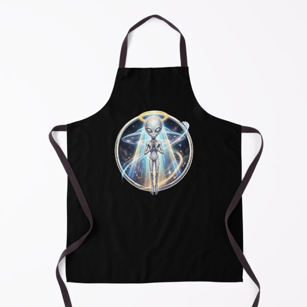 Item preview, Spiritual Grey Alien Praying In Cosmic Space designed and sold by Sunkhung.