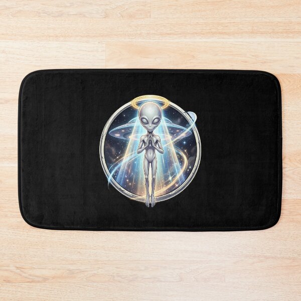 Item preview, Spiritual Grey Alien Praying In Cosmic Space designed and sold by Sunkhung.