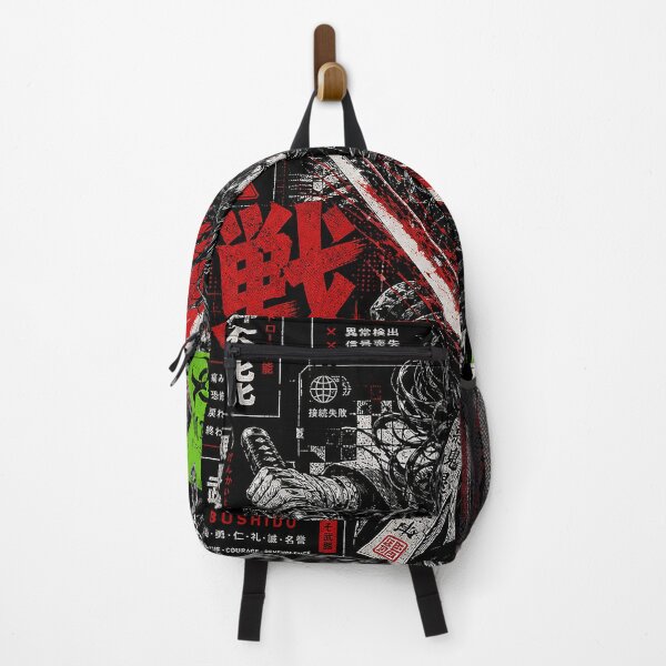 Item preview, Cyberpunk Samurai Shirt – Japanese Kanji Streetwear Graphic, Bushido Warrior Anime Tee, Red Black Glitch Design designed and sold by DiamondSkyShirt.