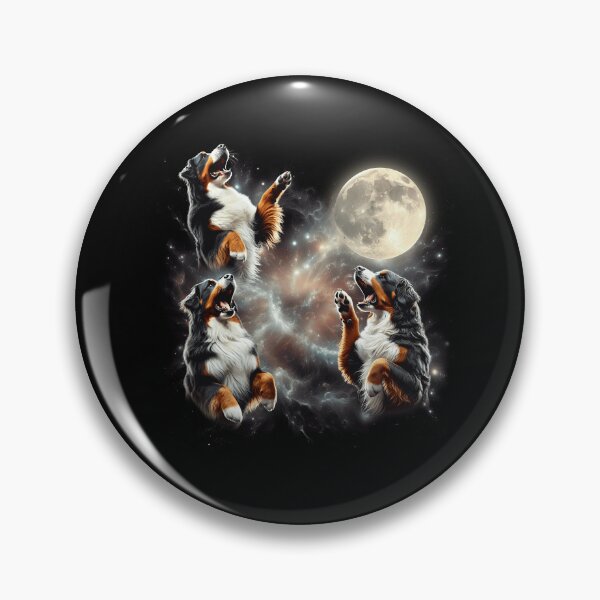 Item preview, Bernese Mountain Dog Howling Moon Lover Dog designed and sold by MosaikkiArt.