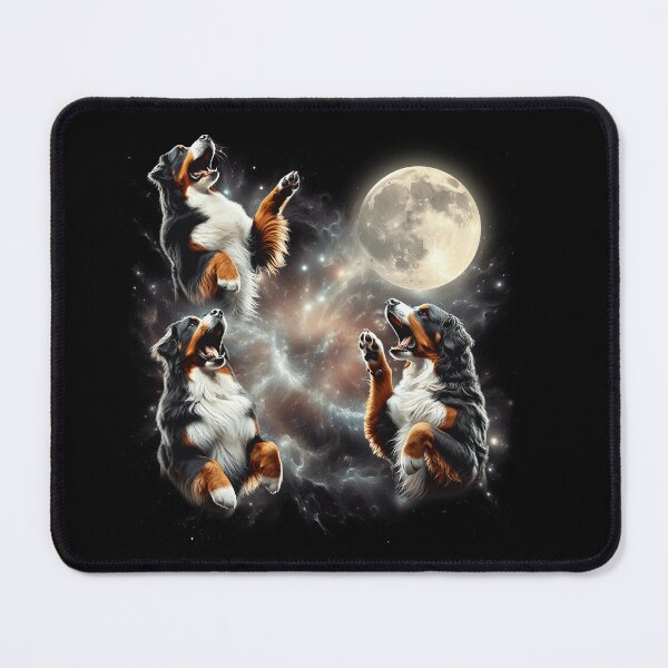 Item preview, Bernese Mountain Dog Howling Moon Lover Dog designed and sold by MosaikkiArt.