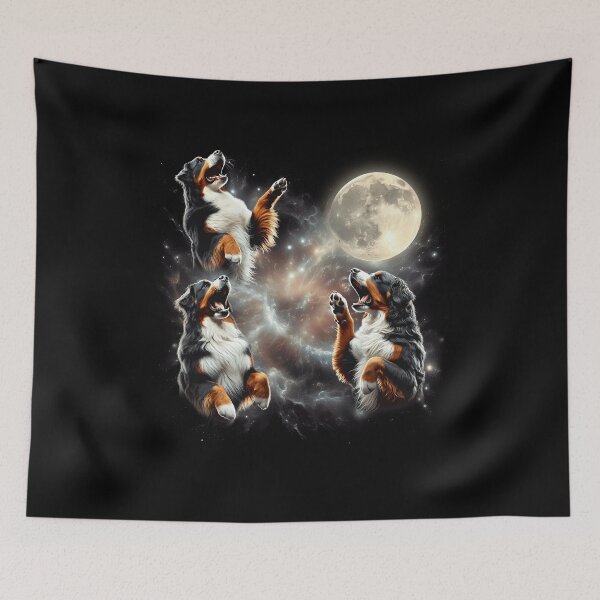 Item preview, Bernese Mountain Dog Howling Moon Lover Dog designed and sold by MosaikkiArt.