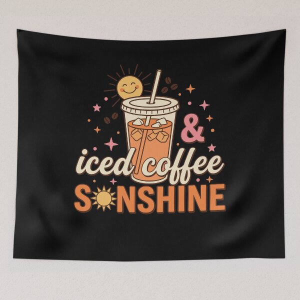 Item preview, Iced Coffee & Sunshine Retro Summer Cute Sun designed and sold by KroghDs.