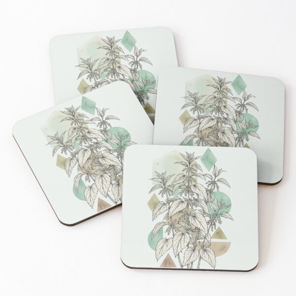 Item preview, Botanical Nettle Harmony with Geometric Pastels designed and sold by blankTeeShirt.