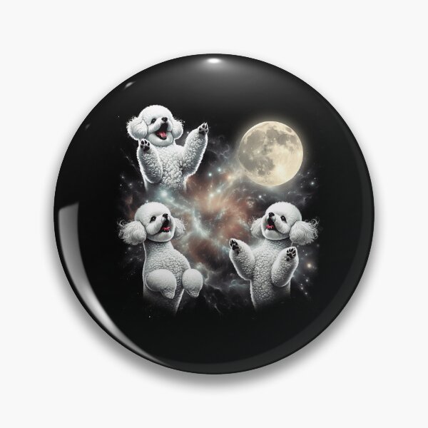 Item preview, Bichon Frise Howling Moon Lover Dog designed and sold by MosaikkiArt.
