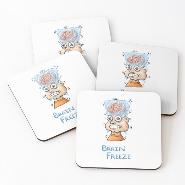 Item preview, Brain Freeze Pun Cartoon Illustration designed and sold by Murvel-Ink.