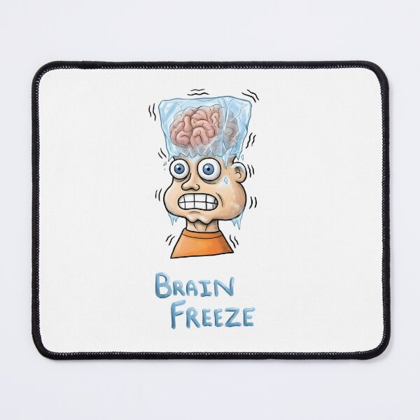 Item preview, Brain Freeze Pun Cartoon Illustration designed and sold by Murvel-Ink.