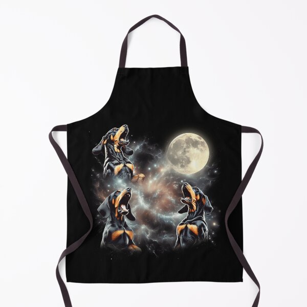 Item preview, Black and Tan Coonhound Howling Moon Lover Dog designed and sold by MosaikkiArt.