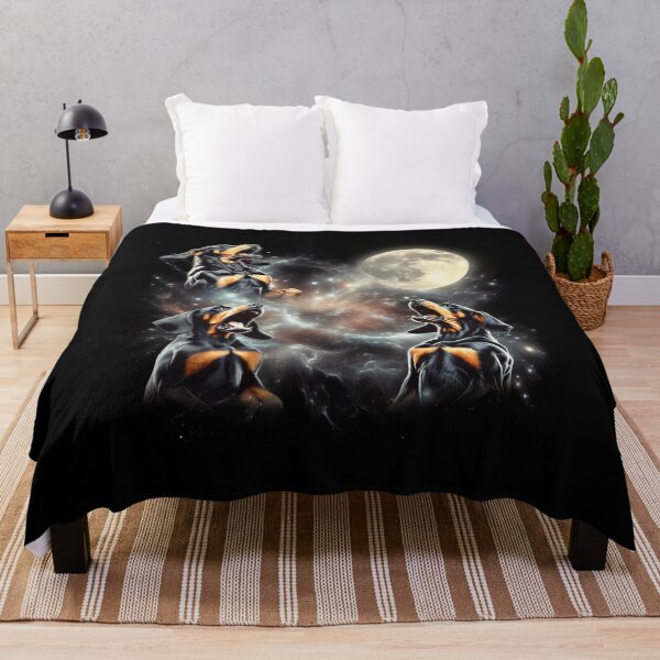 Item preview, Black and Tan Coonhound Howling Moon Lover Dog designed and sold by MosaikkiArt.