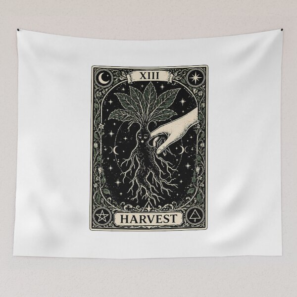 Item preview, XIII HARVEST mystical mandrake – Gothic Occult Tarot Folklore Art designed and sold by chattsuede.